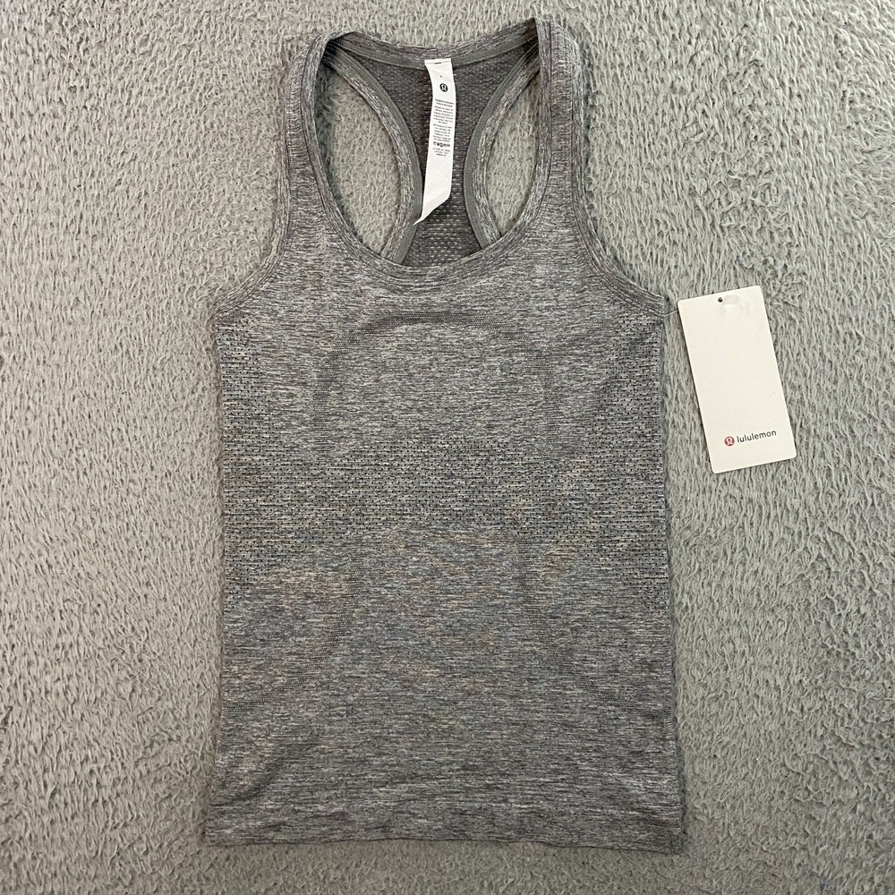 Lululemon Swiftly Tech Racerback Tank Top 2.0 Womens size 2 Gray NEW NWT